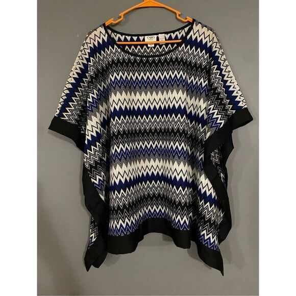 Cato Poncho Blouse No Wrinkle Material Boho Look Size 18/20W NWOT - Picture 1 of 5